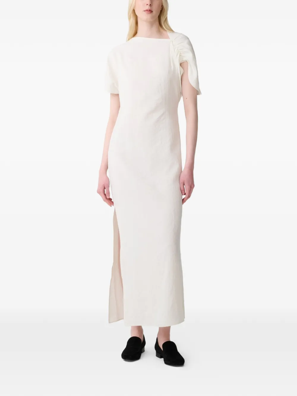  Studio Nicholson Vestido Largo Palaestra - Blanco 