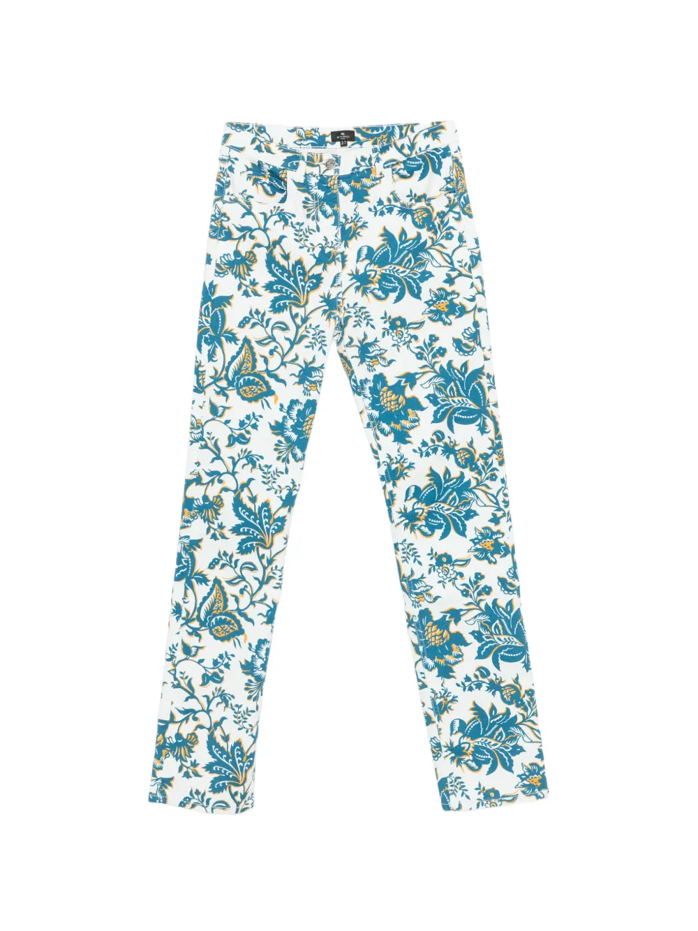 ETRO floral-print jeans - Bianco