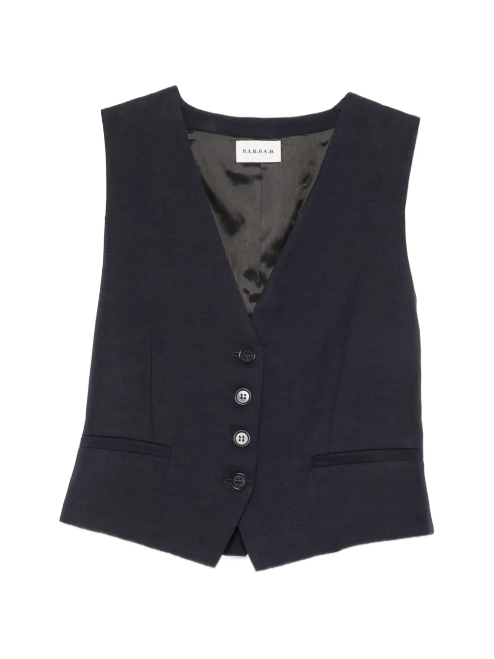 P.A.R.O.S.H. button-up sleeveless waistcoat - Blu