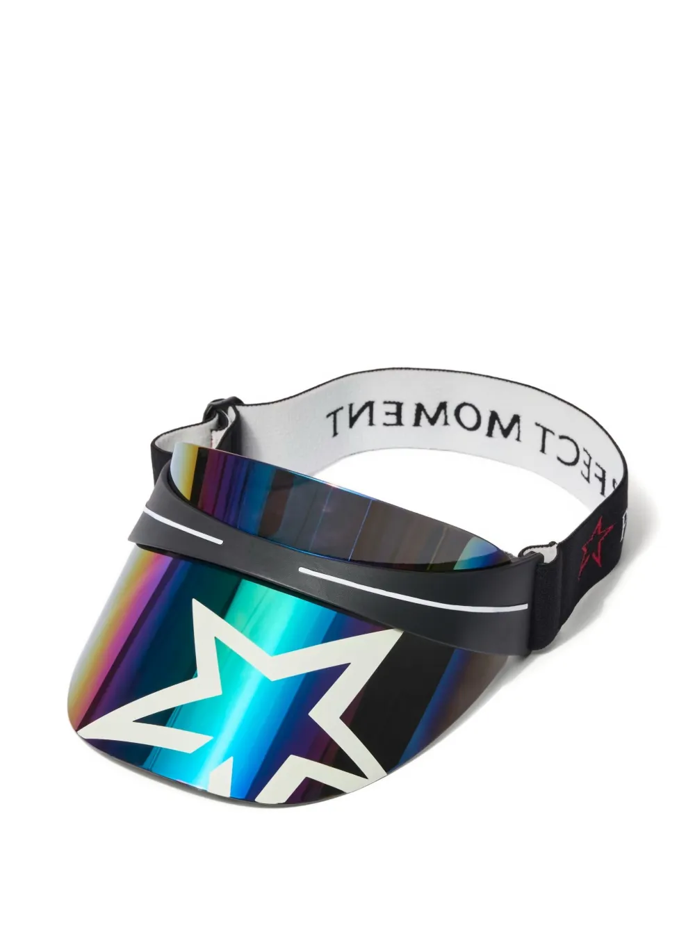 Perfect Moment star-print logo-strap visor - Nero