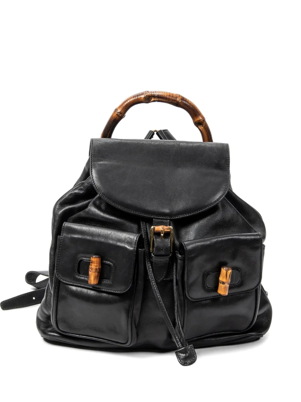 Gucci Pre-Owned large Bamboo backpack - Nero