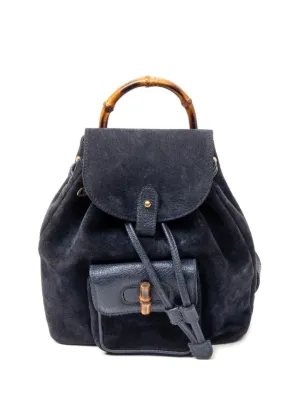 Gucci Pre-Owned バンブー スエード バックパック ミニ | ブラック
