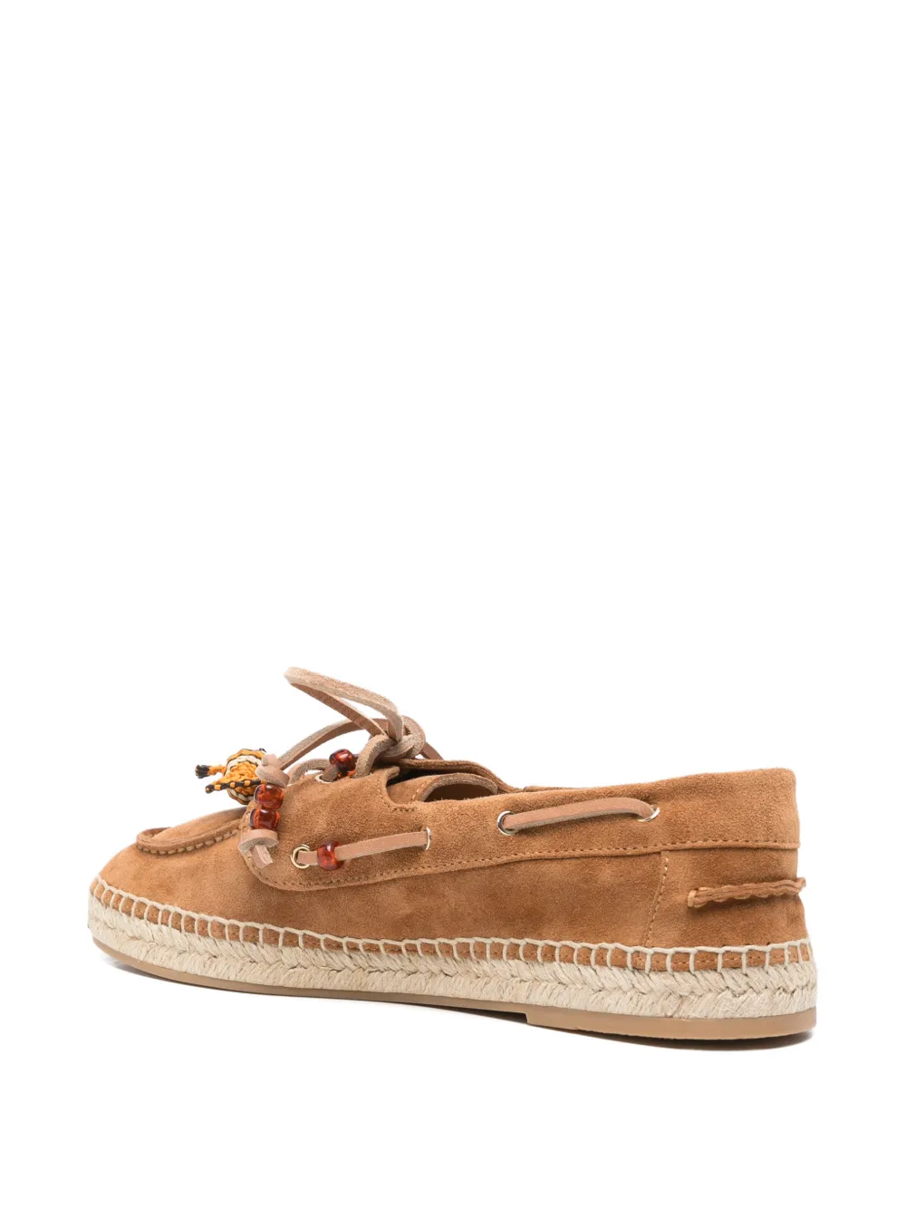 Aquazzura bead-embellished suede espadrilles Bruin