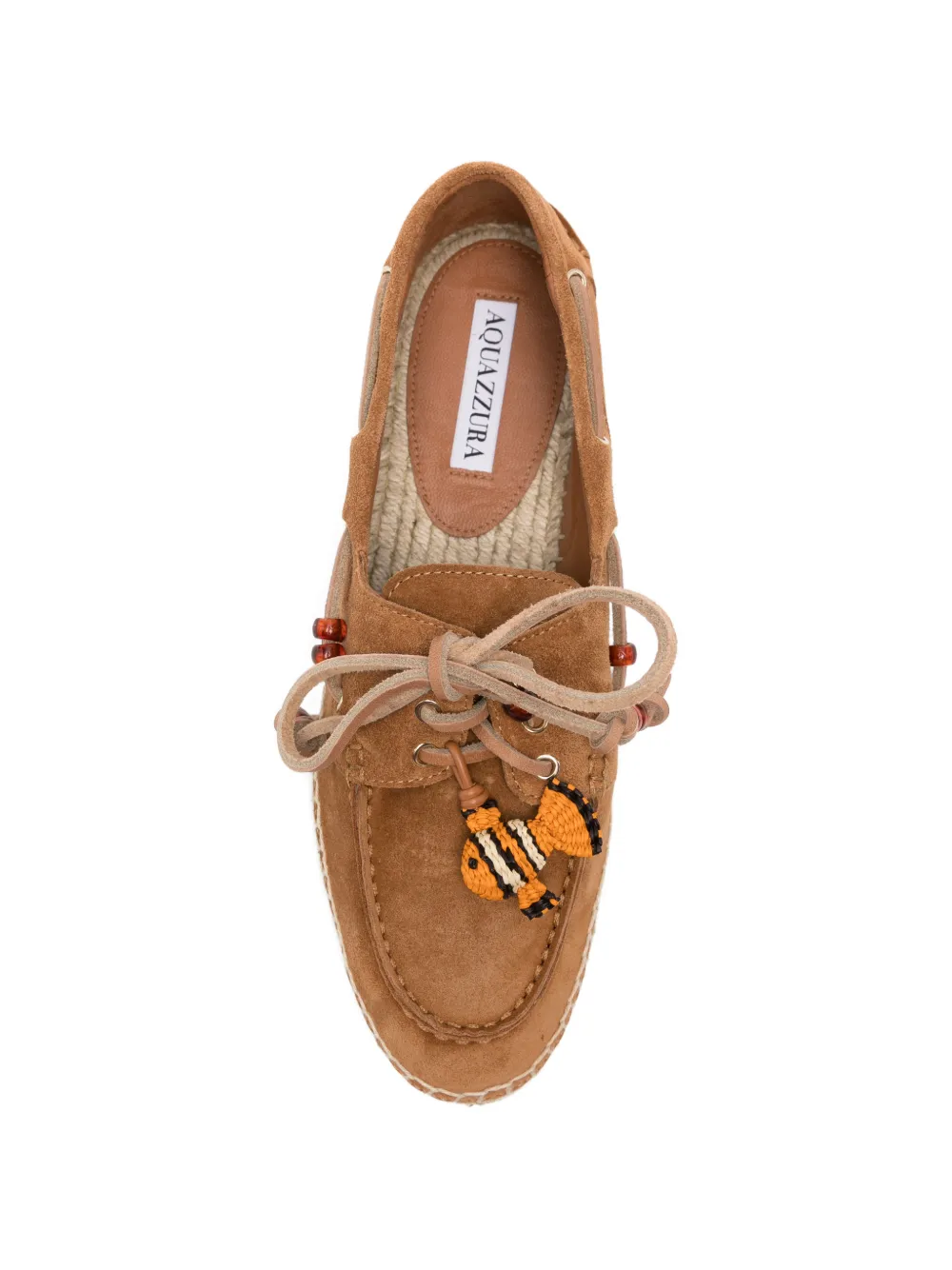 Aquazzura bead-embellished suede espadrilles Bruin