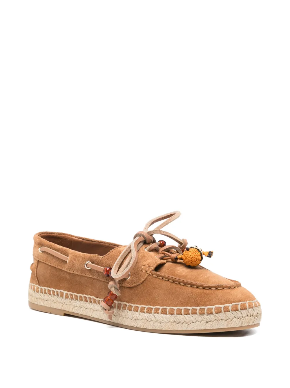 Aquazzura bead-embellished suede espadrilles Bruin