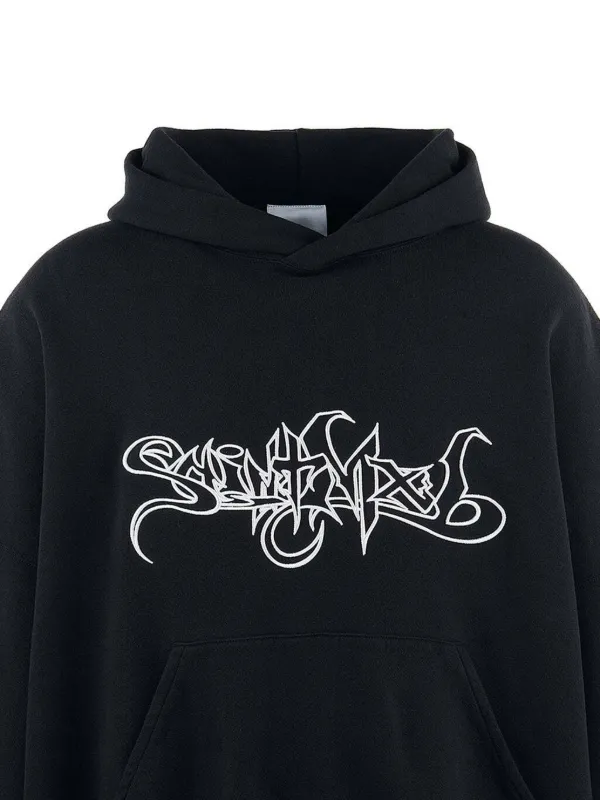 SAINT MXXXXXX Mx6 logo-print Hoodie | Black | FARFETCH