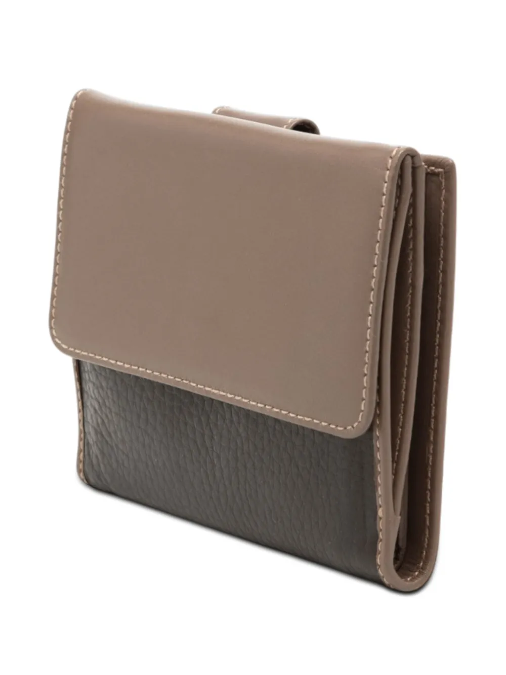 Gucci Pre-owned 20th Century Bicolor Calfskin Interlocking G Wallet Small Wallets in Brown, view 2