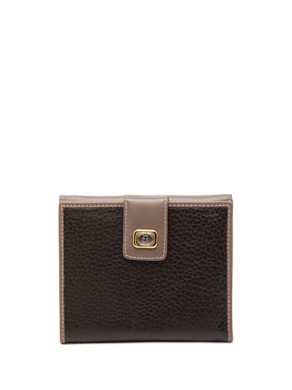 Gucci Pre-Owned 20th Century Bicolor Calfskin Interlocking G Wallet small wallets - Braun