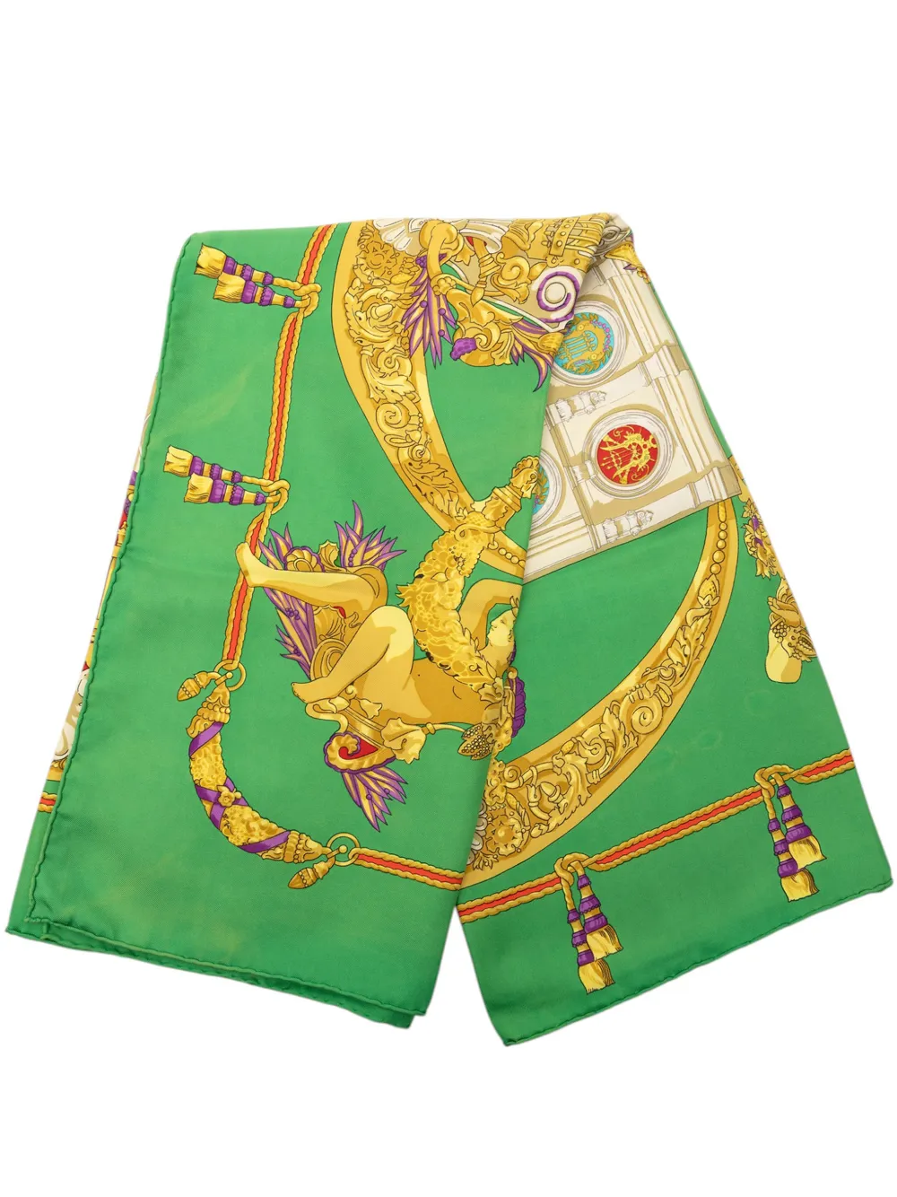 Hermès Pre-Owned 20th Century Hommage A Charles Garnier Silk Scarf 90 scarves - Verde