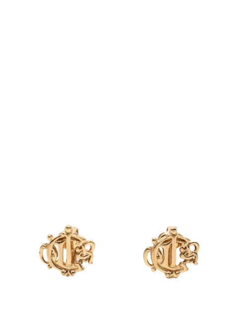 Christian Dior Pre-Owned aretes de clip bañados en oro con logo del siglo XX