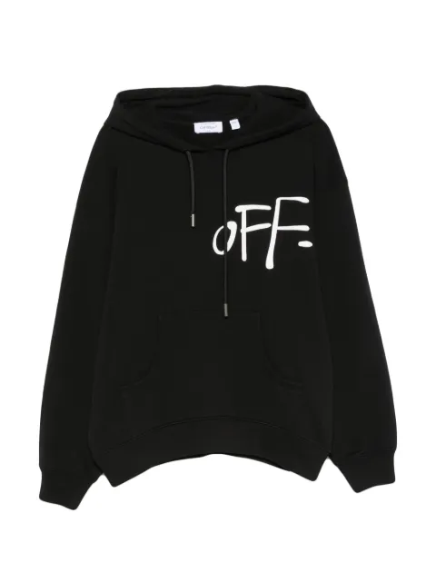 Off-White logo-print drawstring hoodie