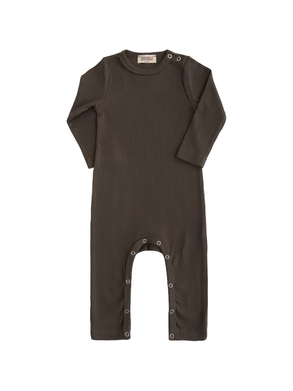 Banblu Babies' Ribbed Long-sleeve Romper In Green