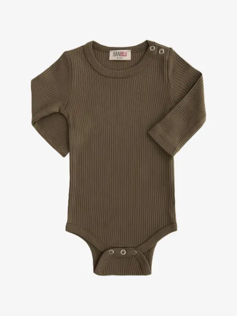 BANBLU ribbed long-sleeve bodysuit