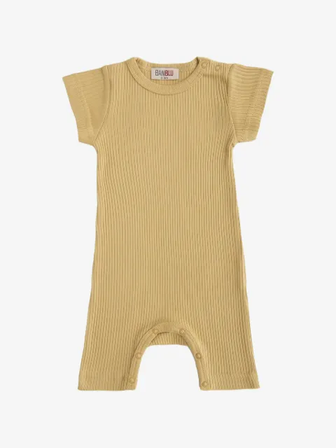 BANBLU ribbed-knit short-sleeved romper