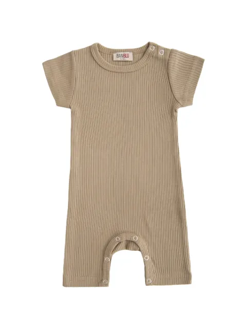 BANBLU ribbed short-sleeved romper