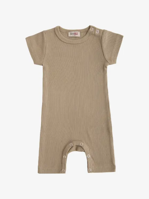 BANBLU ribbed short-sleeved romper