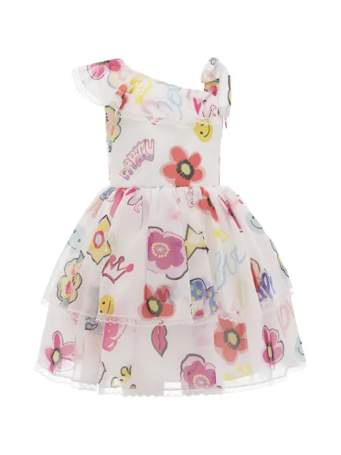 Mimi Tutu graphic-print tiered dress