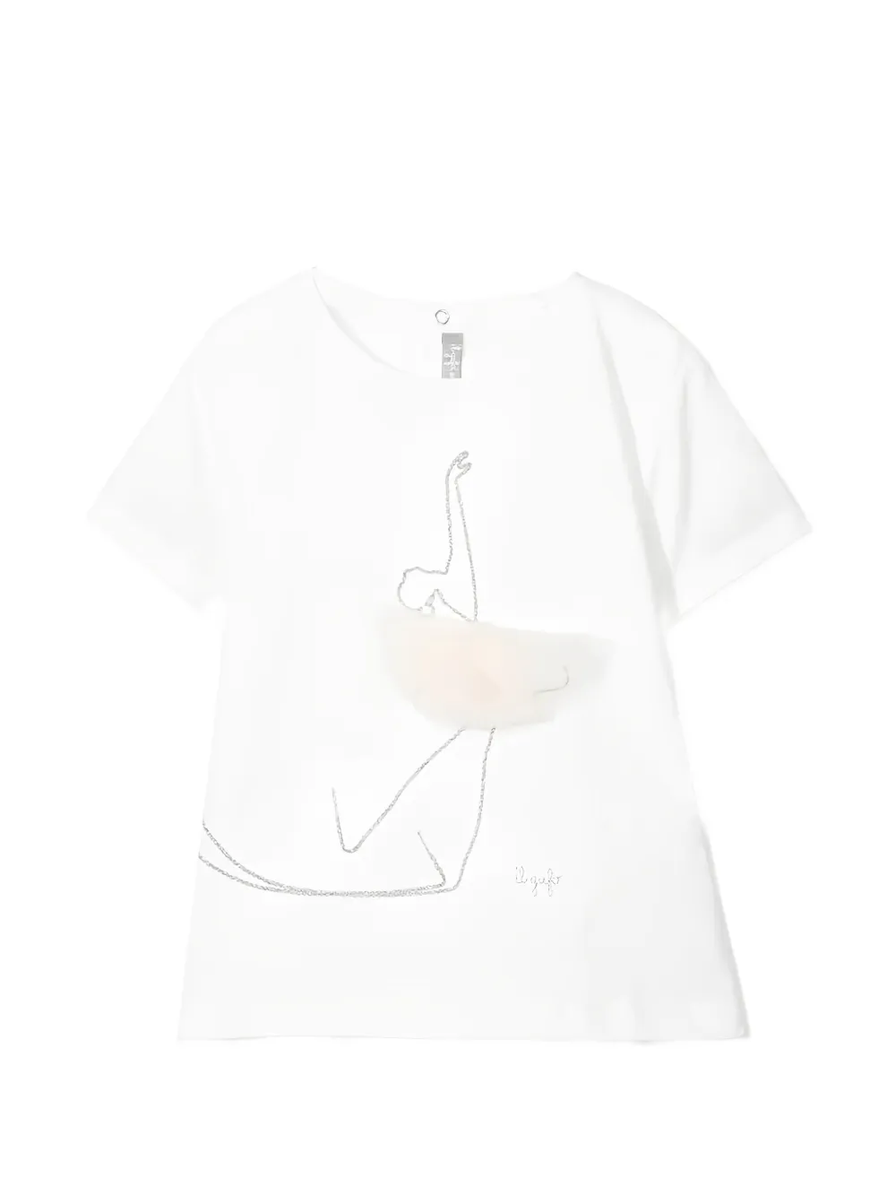 Il Gufo T-shirt con ricamo - Bianco