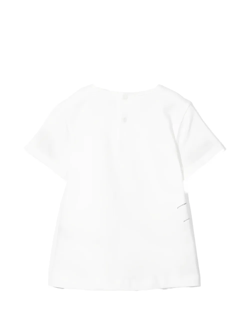 Il Gufo T-shirt met geborduurde ballerina Wit