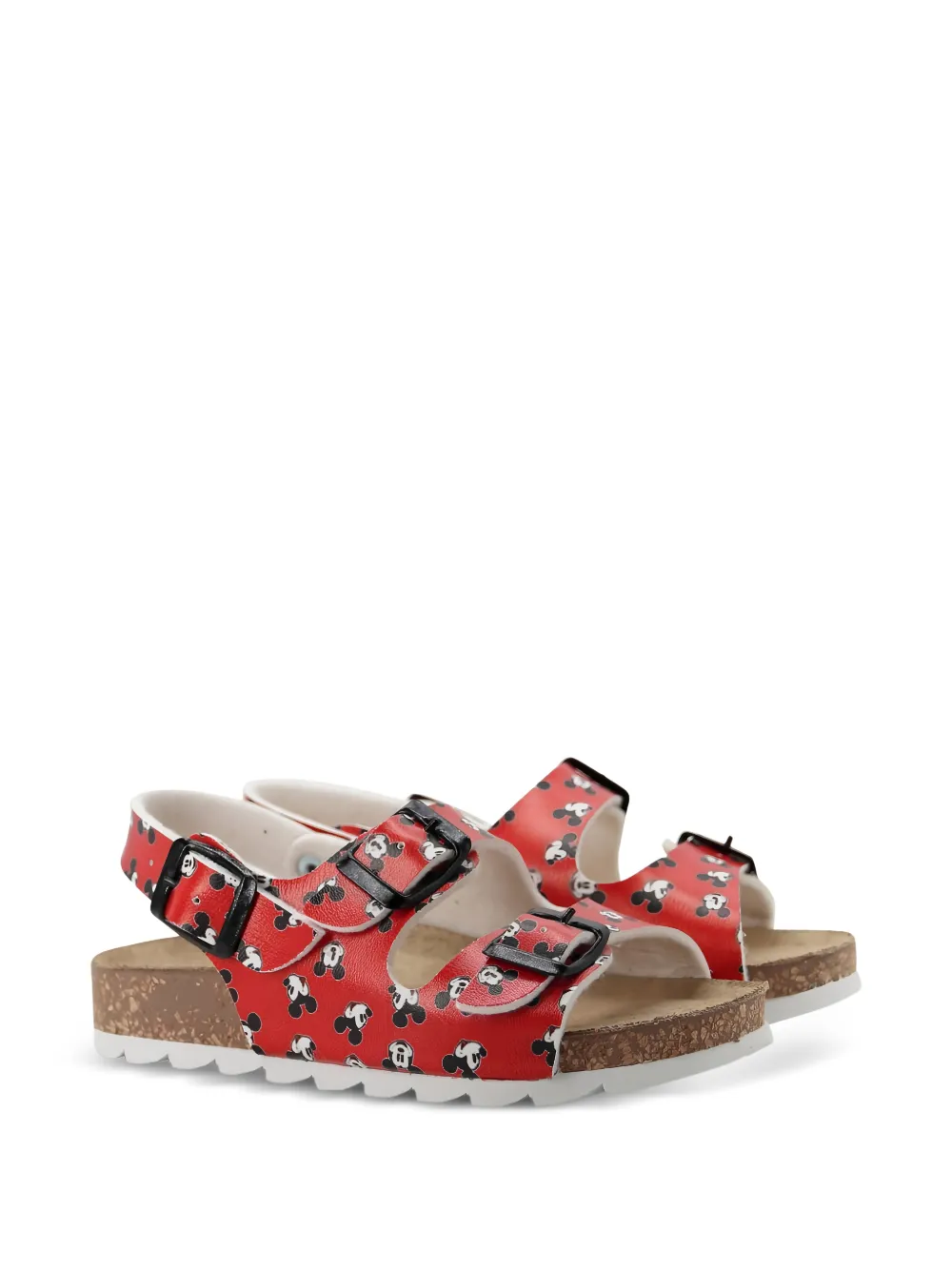 Master Of Arts Kids x Disney Mickey Mouse buckle-fastening leather sandals - Rosso