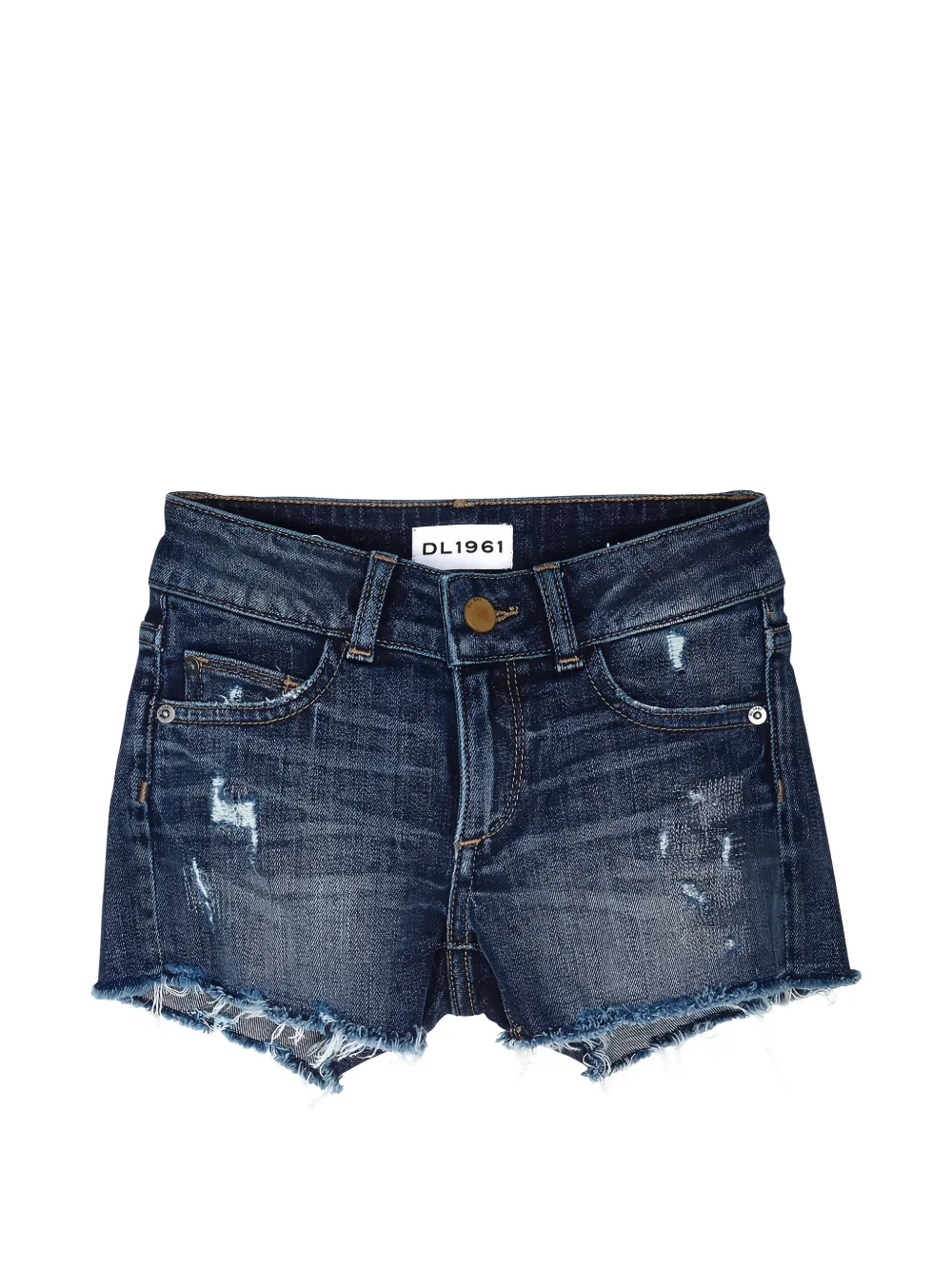 DL1961 KIDS Liberty Lucy distressed denim shorts - Blue