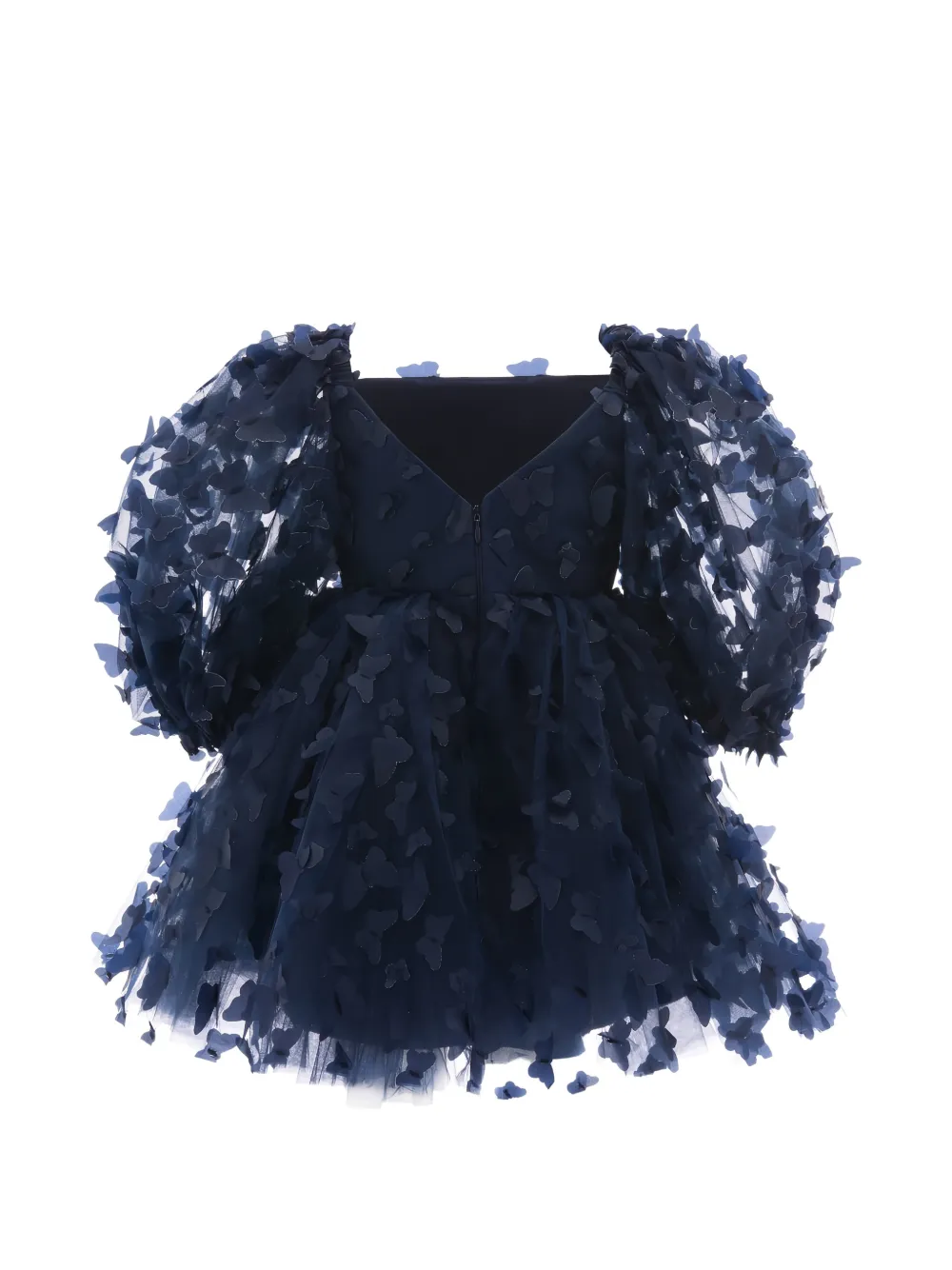 Tulleen Mariposa jurk met vlinderpatch Blauw