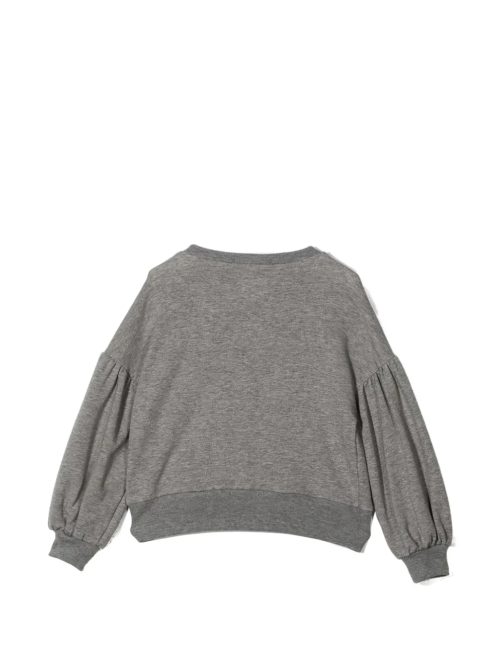 Il Gufo Sweater met ballonmouwen en applicatie Grijs