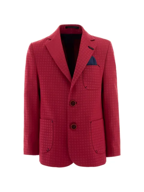 Moustache ring-pattern peak-lapel blazer