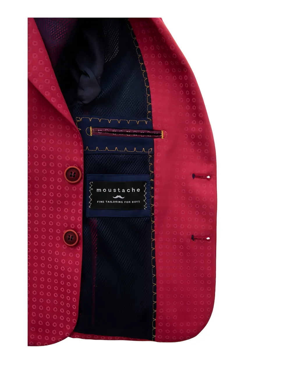 Moustache Ring-pattern Peak-lapel Blazer In Red