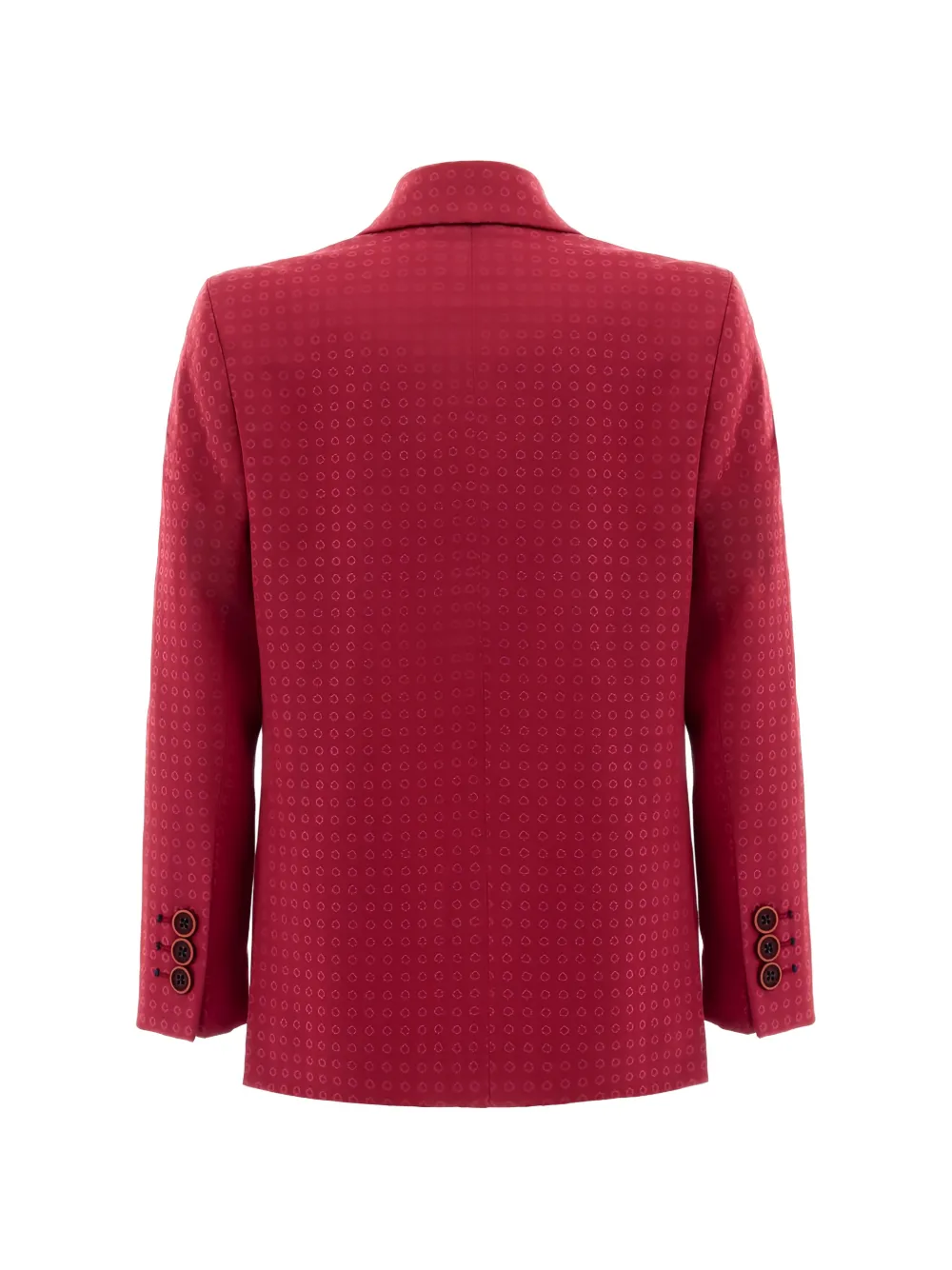 Moustache Ring-pattern Peak-lapel Blazer In Red