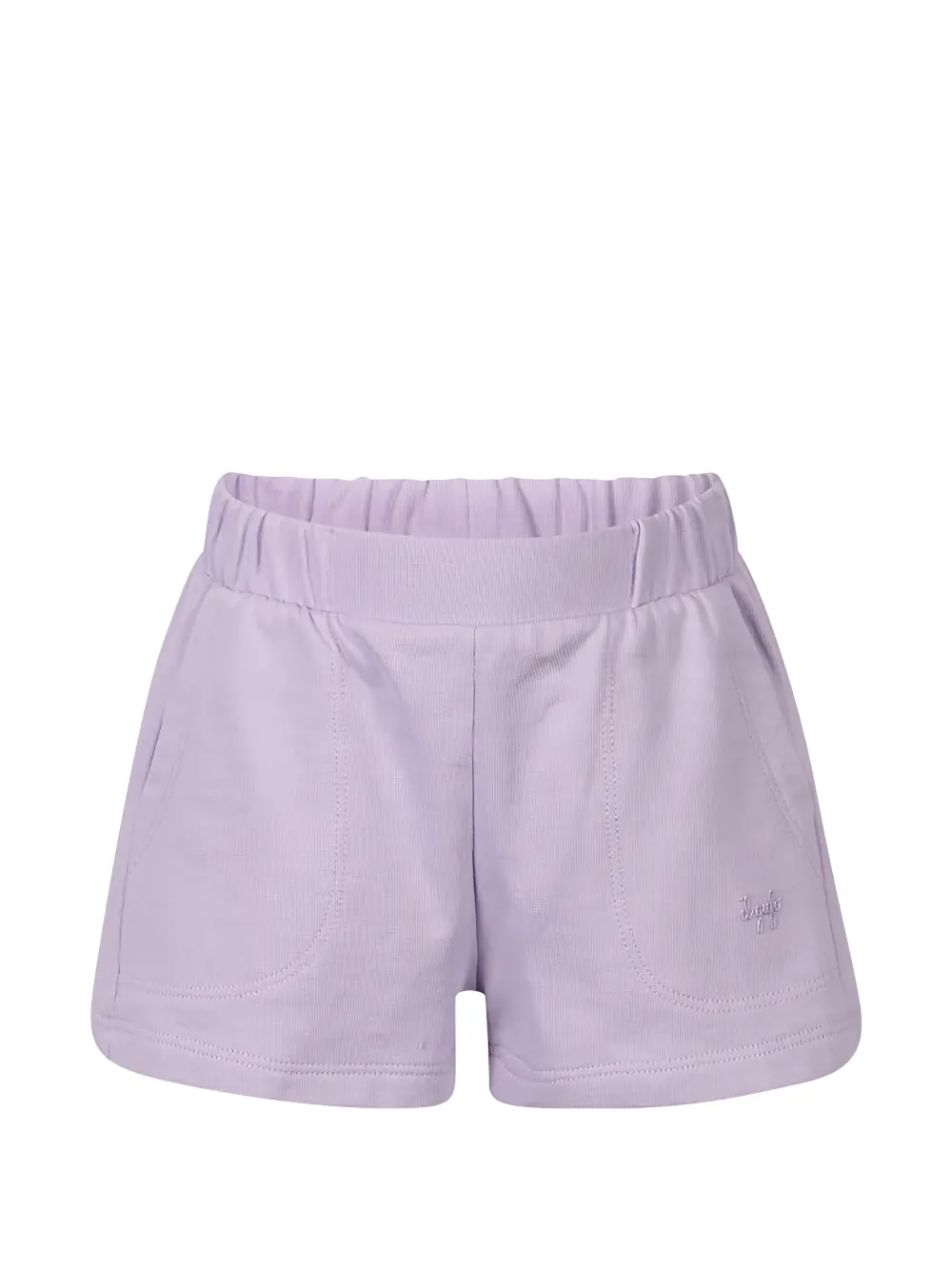 Il Gufo logo-embroidered fleece shorts - Purple