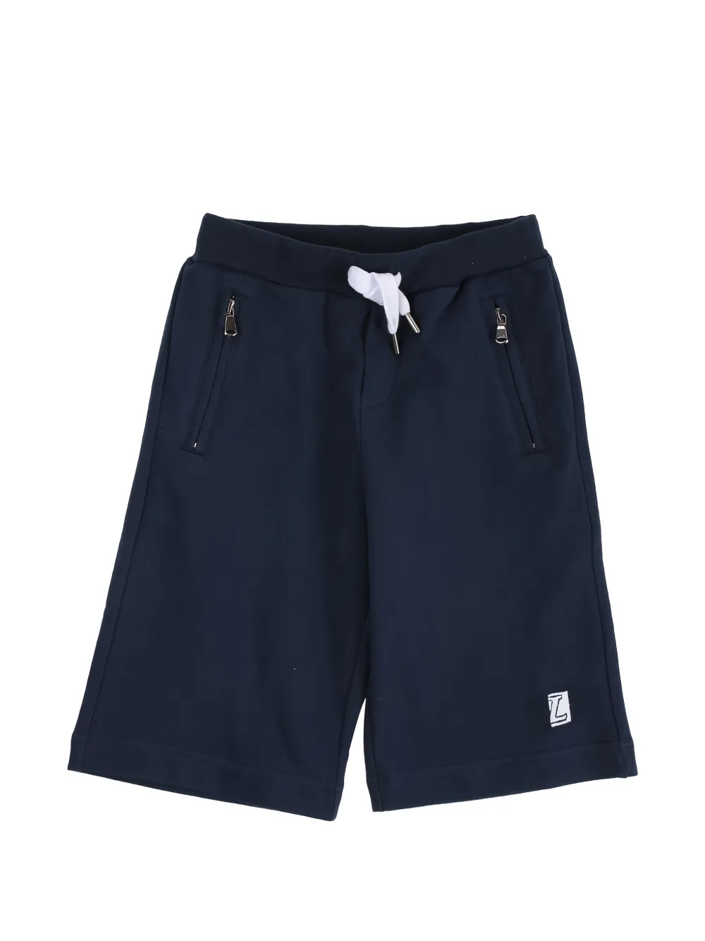 Lanvin Enfant Shorts con logo e coulisse - Blu