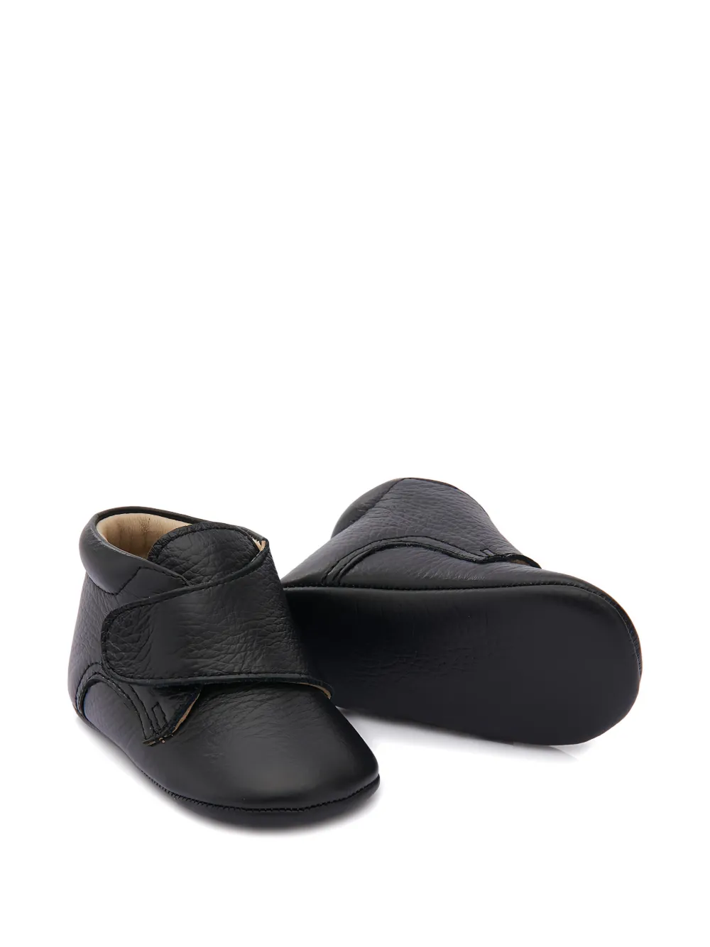 andBlue touch-strap ankle boots - Black