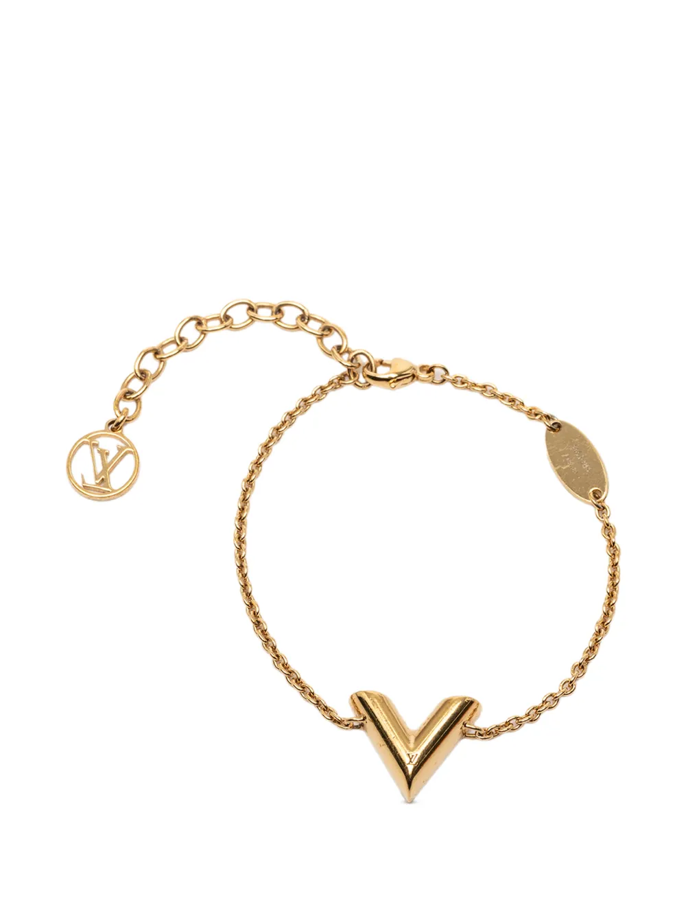 Louis Vuitton Pre-Owned 2021 Gold Plated Essential V Bracelet costume bracelet - Oro