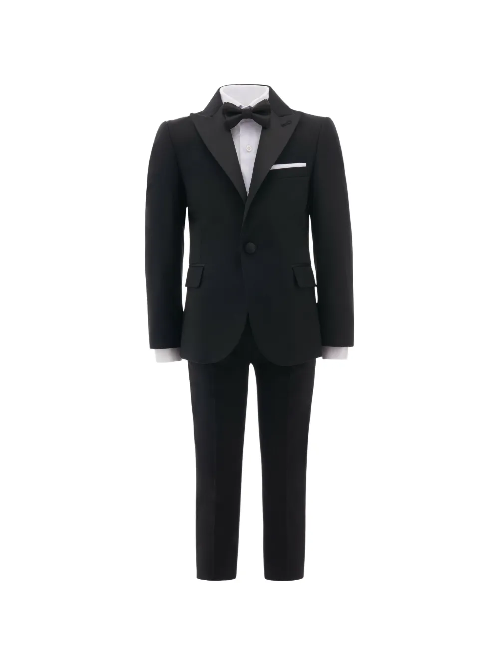 Moustache black peak-lapel tuxedo (set of four) - Nero