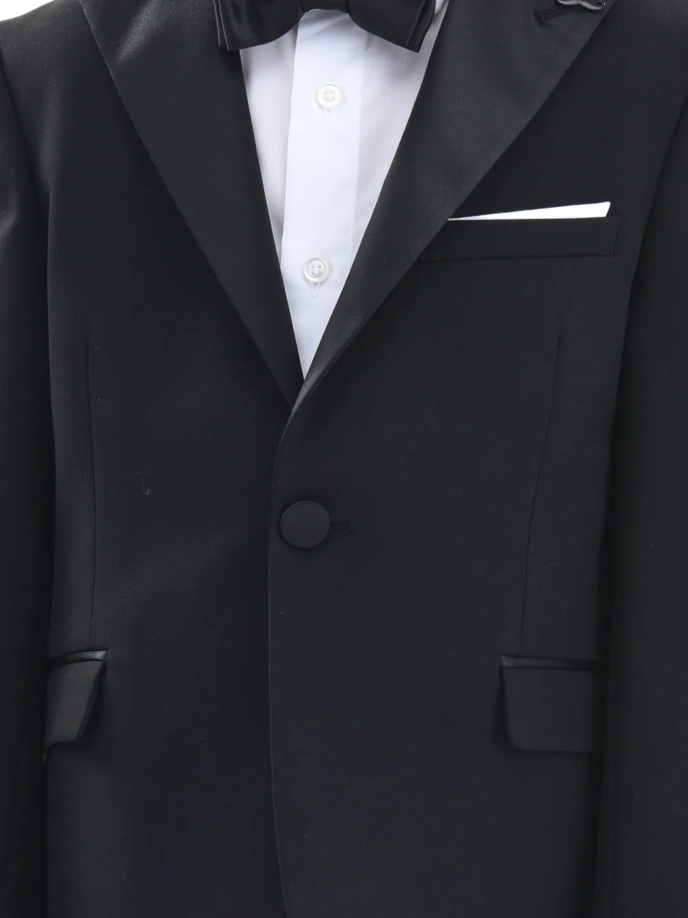 Moustache Vier paar zwarte smoking blazers met puntige revers