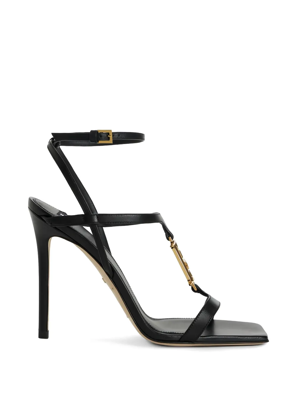 Elisabetta Franchi Sandalen mit Logo-Schild - Schwarz