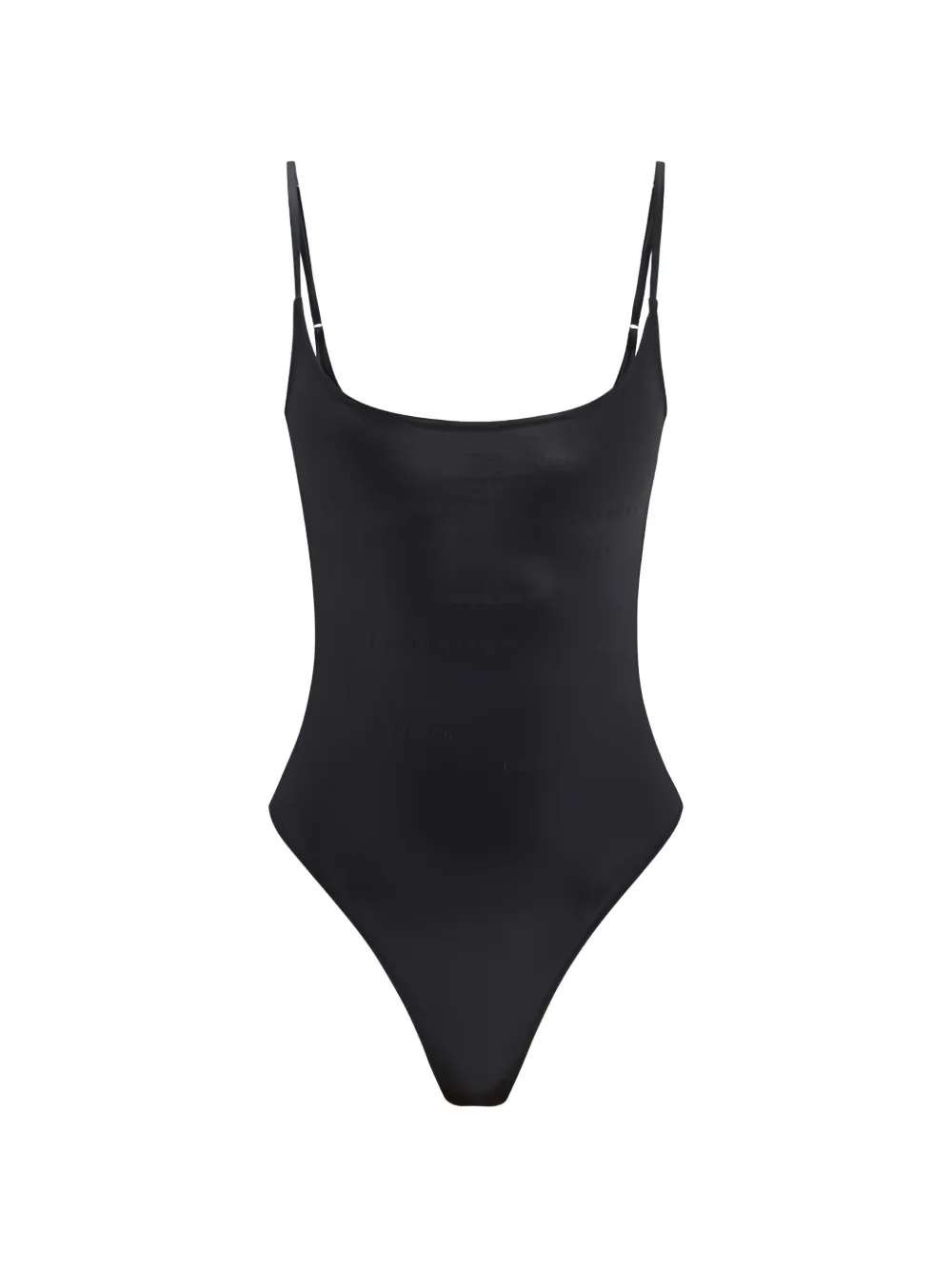 Elisabetta Franchi lettering-print swimsuit - Schwarz