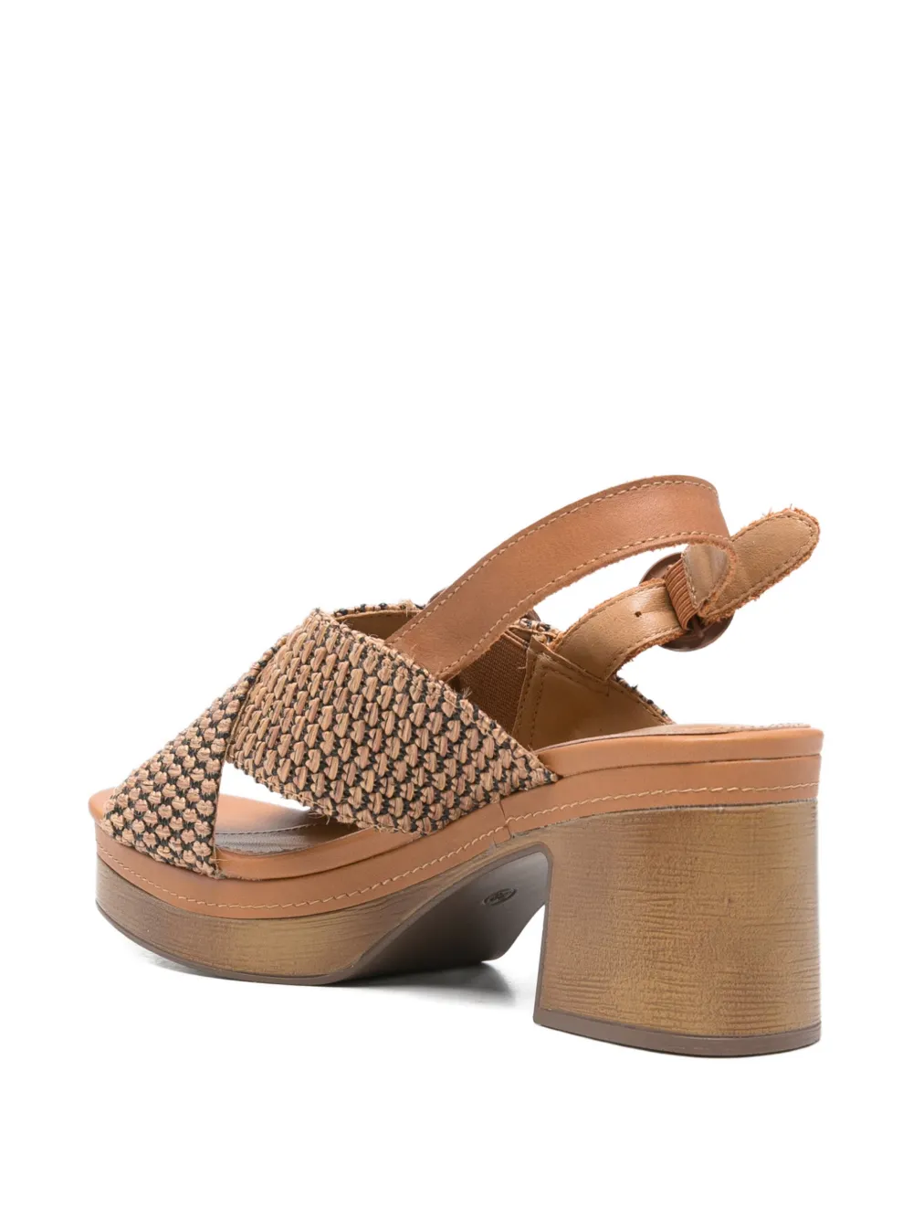 Carmela Geweven sandalen met gespdetail Beige