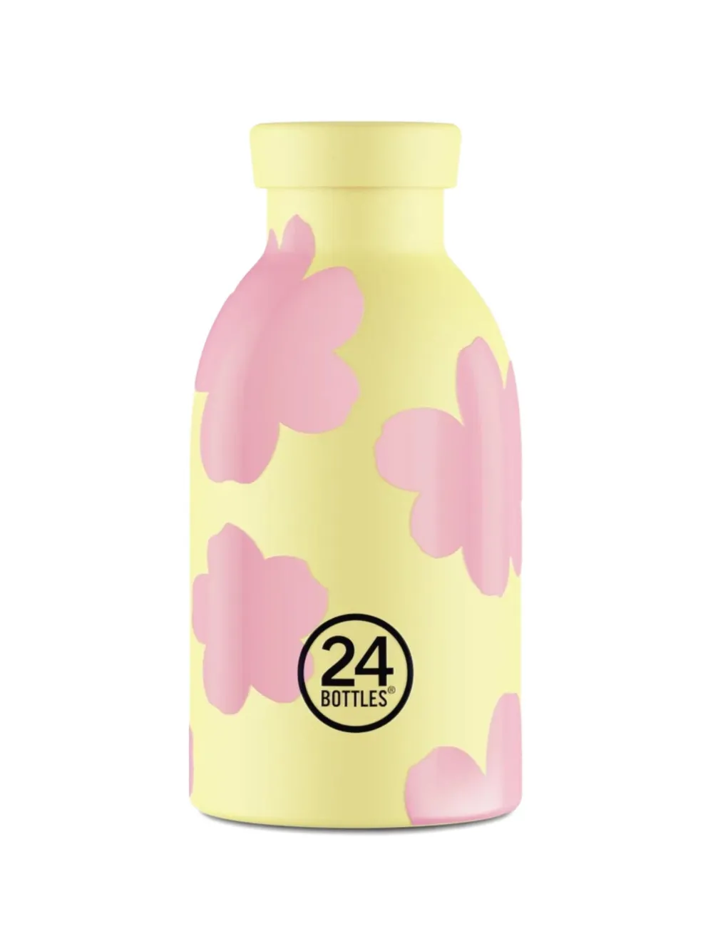 24bottles 330ml Clima flower-print bottle - Gelb