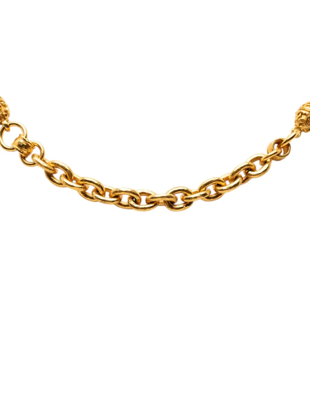 CHANEL Pre-Owned 1990-2010 CC Gold Plated Chain Link Necklace costume necklace - Oro