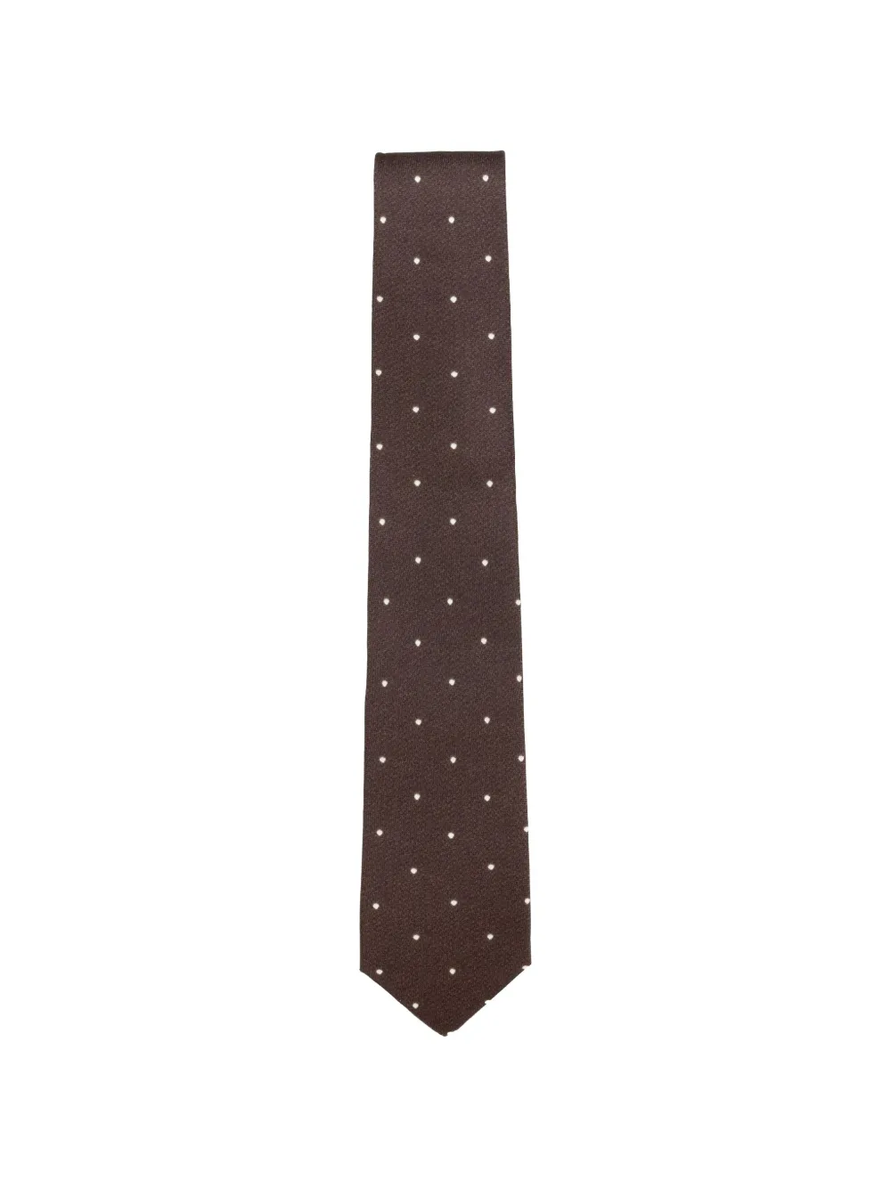 GIERRE MILANO polka-dot silk tie - Marrone