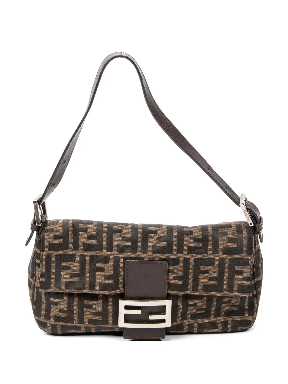 Fendi Pre-Owned Zucca Baguette shoulder bag - Marrone