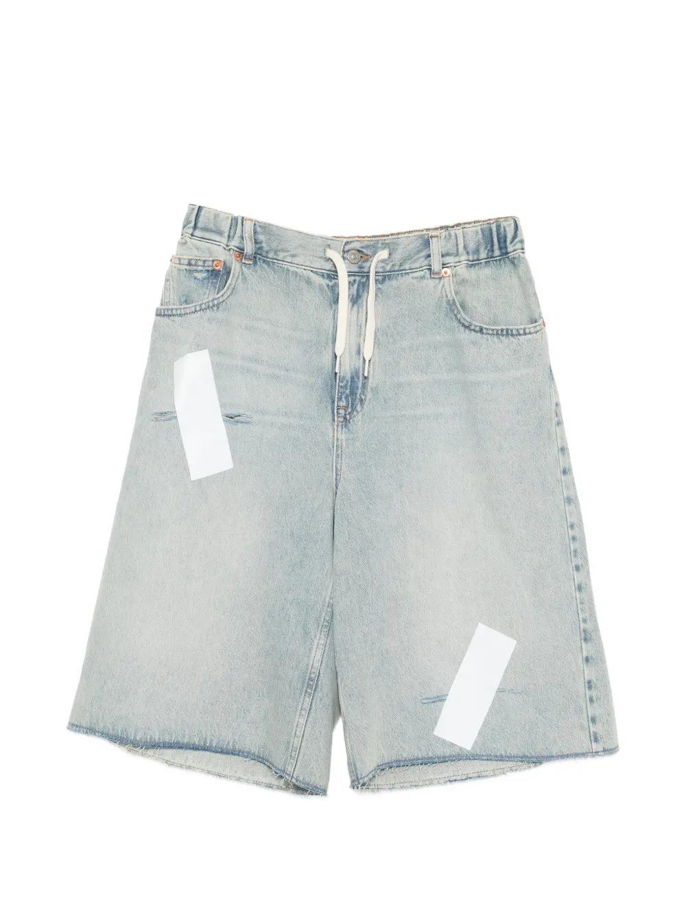 MM6 Maison Margiela Kids taped denim shorts - Blu