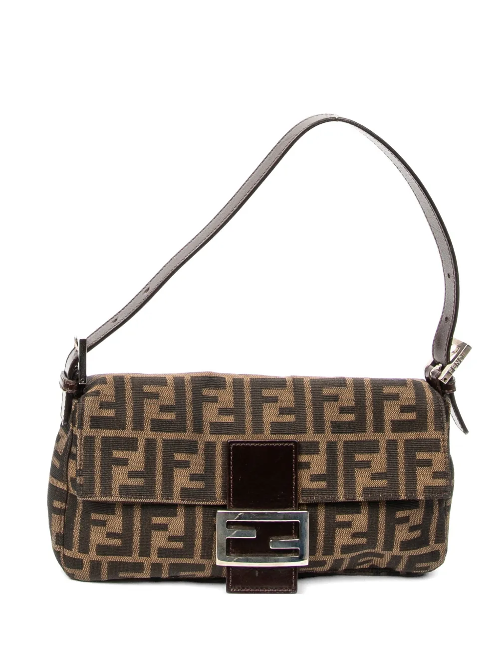 Fendi Pre-Owned Zucca Baguette handbag - Marrone