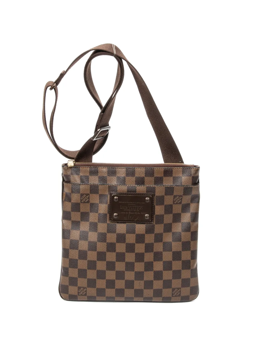 Louis Vuitton Pre-Owned 2013 Damier Ebène Brooklyn messenger bag - Braun