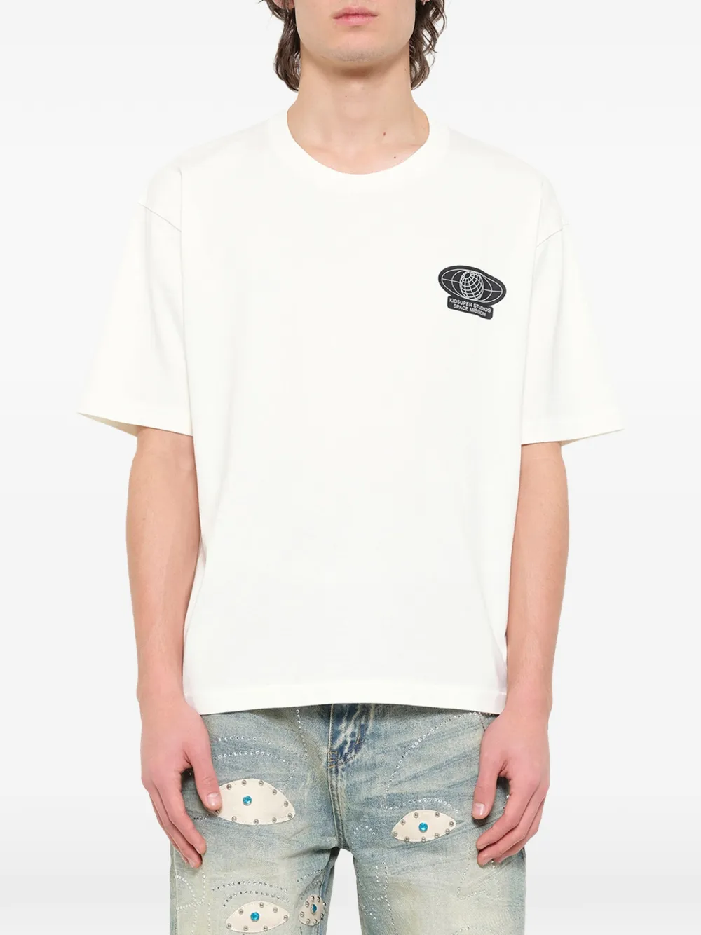 KidSuper Globe Space Program T-shirt Beige