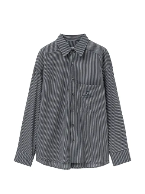 Wooyoungmi striped-pattern logo-detail shirt