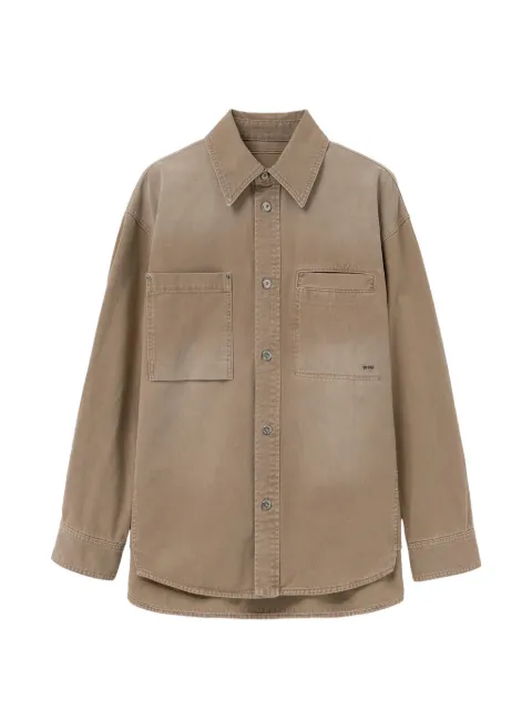 Wooyoungmi logo-print patch-pocket shirt
