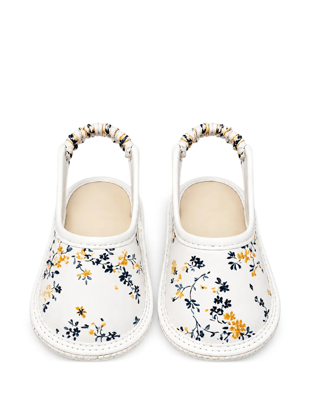 NANAN Slingback sandalen met bloemenprint Wit